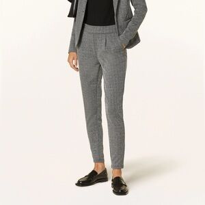 ICHI Gray Herringbone Tapered Pants – Women’s Small – Chic & Textured